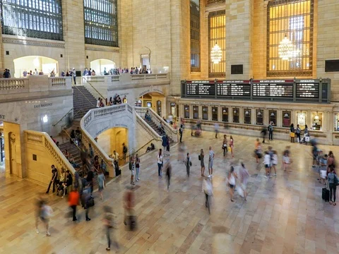 Grand Central Station Time Lapse in 2k Stock Footage 80163633