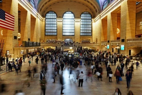 Grand Central Station Timelapse Stock Footage