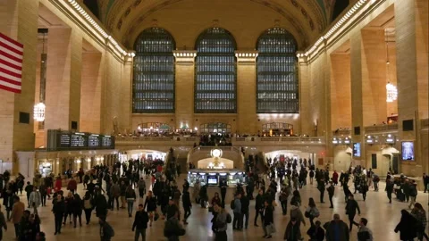 Grand Central Station Timelapse Stock Footage 158895004