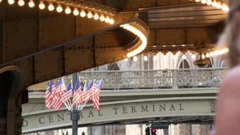 Grand Central Terminal, 42 street, New York City railroad transport, USA Stock Footage 327705953