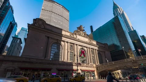 Grand Central Terminal Sunlight Pan Time Lapse Stock Footage