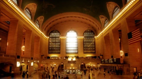 Grand Central Terminal Timelapse 01 스톡 동영상 1033112