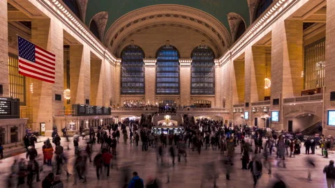 Grand Central Terminal - Timelapse 4k ProRes Stock Footage 157490663
