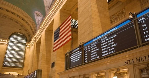 Grand Central Train Schedule Harlem Line Stock Footage 114297650