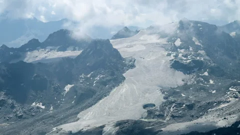Grand Desert Glacier Cloud Timelapse from Mont Fort Stock Footage 341894056