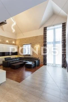 Grand design - contemporary interior Stock Photos