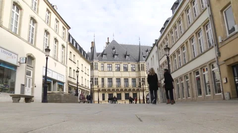 The Grand Ducal Palace in Luxembourg. Stock Footage