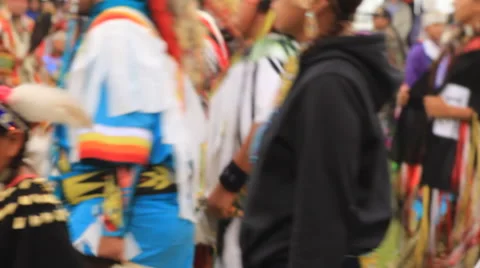 Grand Entry procession at pow wow Stock Footage 47783244