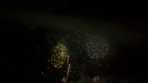 Grand Finale Fireworks Slowmotion Stock Footage 342237429