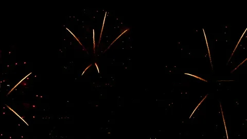 Grand fireworks event Stock Footage 218490735