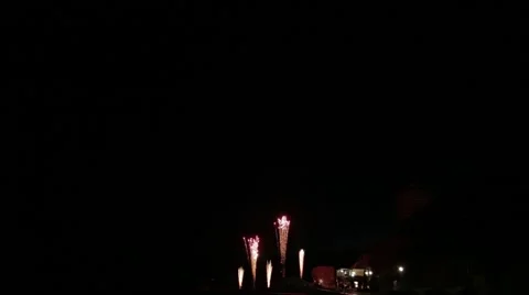The grand fireworks lower level Stock Footage