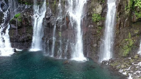 Grand Galet Falls at the Cascade Langevi... Stock Video Pond5