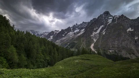 Grand Jorasses, Timelapse Stock Footage 233469061