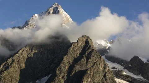 Grand Jorasses, Timelapse Video stock 233469086