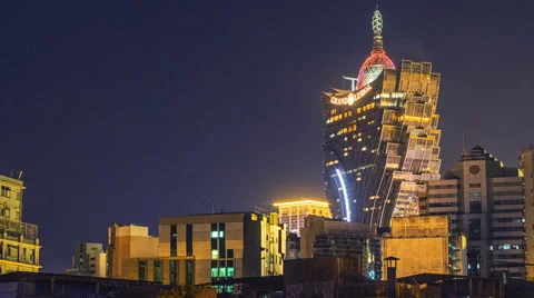 Grand lisboa in macau Video stock 40451235