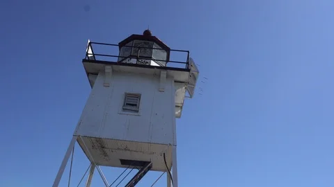 Grand Marais Lighthouse Vídeos de archivo 116074944
