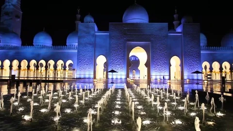 Grand Mosque in Abu Dhabi, UAE Vidéo 70561933