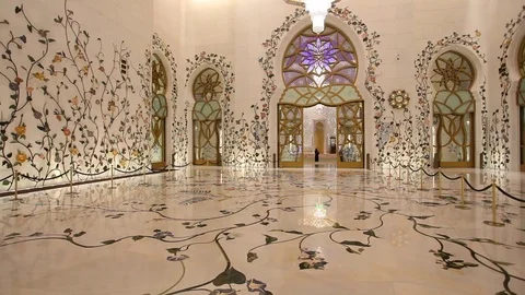 Grand Mosque in Abu Dhabi, UAE Vidéo 70562516