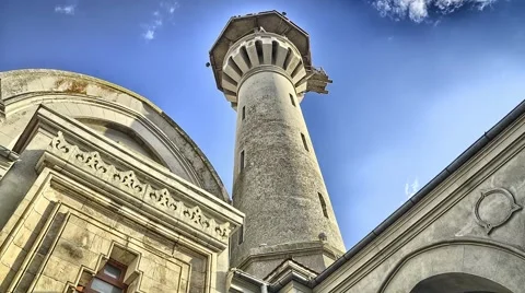 Grand Mosque of Constantz, Carol I Mosque Timelapse.mp4 Stock Footage 47770596