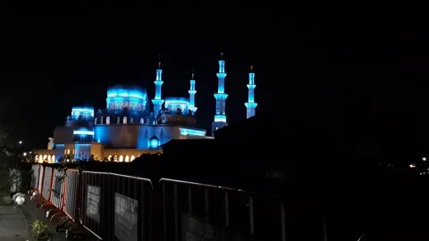 Grand Mosque at Night Video stock 240482670