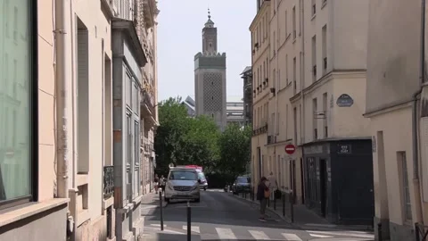 The Grand Mosque of Paris marks 100 years at the heart of the French capital, Pa Video stock 339711914