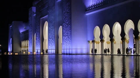 Grand Mosque Sheikh Al Zayed, Abu Dhabi Stock Footage 59979796