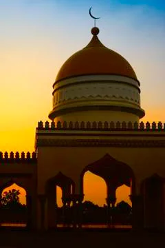 Grand mosque sunset Stock Photos