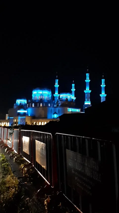 Grand Mosque in Vertical View Stock Footage 240482673