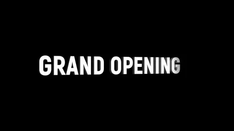 Grand opening 3d text animation with horizontally word rotating effect. sea.. Stock Footage 313775329