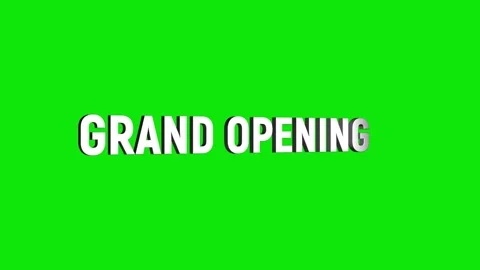 Grand opening 3d text animation with horizontally word rotating effect. sea.. Stock Footage 313775332