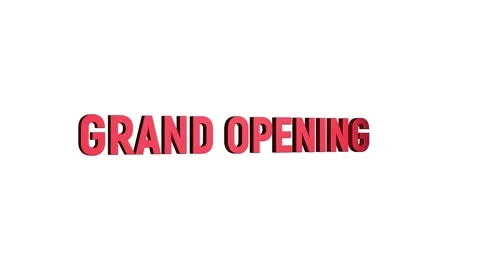 Grand opening 3d text animation with horizontally word rotating effect. sea.. Stock Footage 313775334