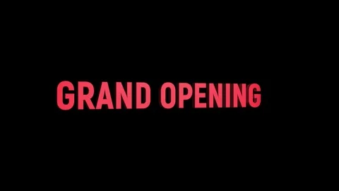 Grand opening 3d text animation with horizontally word rotating effect. sea.. Stock Footage 313775342
