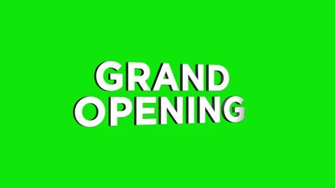 Grand opening 3d text animation with horizontally word rotating effect. sea.. Stock Footage 313775347