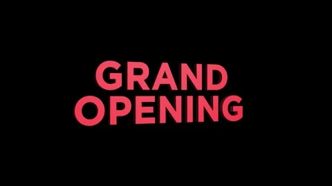 Grand opening 3d text animation with horizontally word rotating effect. sea.. Stock Footage 313775355