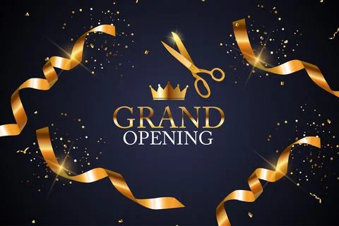 Grand Opening Background Template Stock Illustration