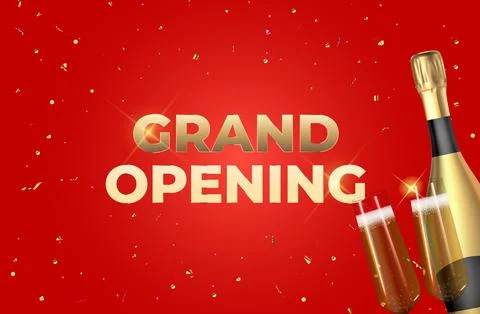 Grand Opening Card  Background. Vector Illustration EPS10 Stock Illustration