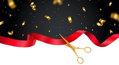 Grand opening ceremony, open store announcement Stock Illustration