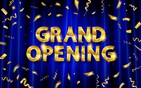 Grand opening logo. Stock-Illustration
