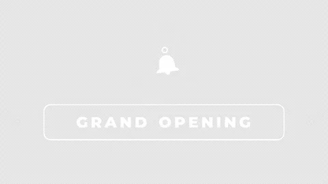 Grand opening notification animation with bell icon Stock Footage 345123382