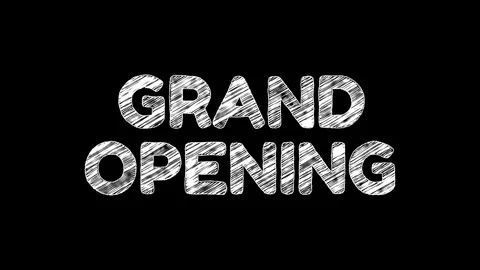 Grand Opening Scribble Text Animation Stock Footage 316305844