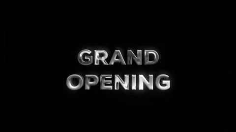 Grand Opening Silver on Black 库存影片 173678182