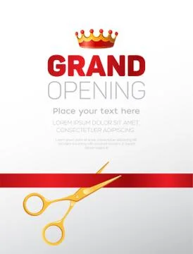 Grand opening template - modern vector illustration Stock Illustration