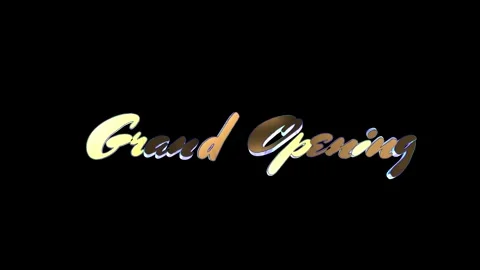 Grand opening text on dark background Video stock 319765455