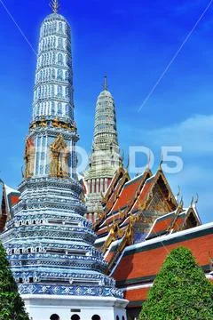 Grand Palace in Bangkok, one of the most popular tourist attractions in Thail Stock Photos