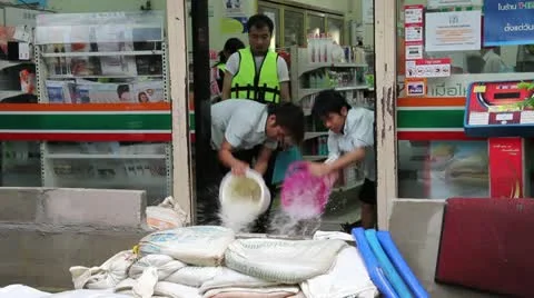 Grand Palace flood 0657 Stock Footage 20601245