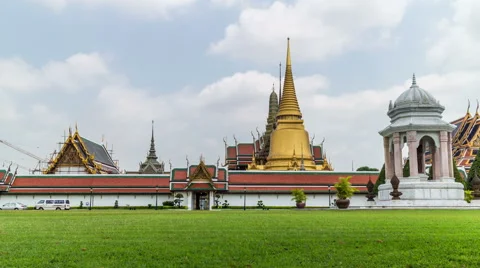 Grand Palace width cloudy sky - DSLR Timelapse Video stock 48626715
