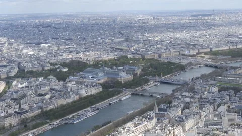 Grand Palais seen from the top of Eiffel Tower Stock Footage 270478712