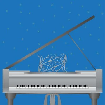 Grand piano Stock Illustration