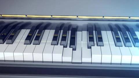Grand piano keyboard Stock Illustration