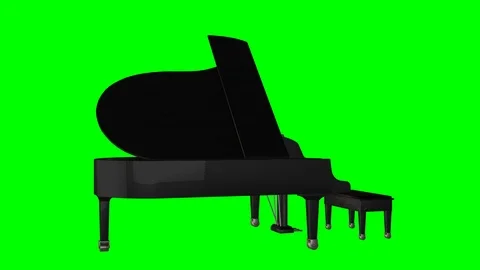 Grand piano rotating Stock Footage 89677785